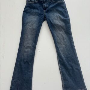 Wrangler Blue Boot Cut Jeans with Vintage Look